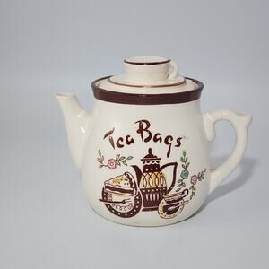 Vintage Tilso Japan Tea Bag Tea Pot Storage Pitcher Jar